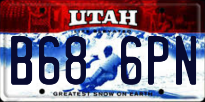 UT license plate B686PN