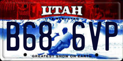 UT license plate B686VP