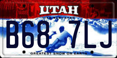 UT license plate B687LJ