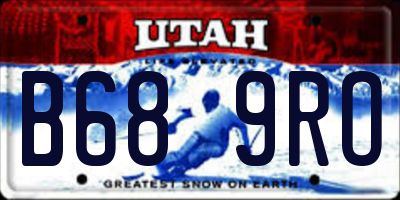 UT license plate B689RO