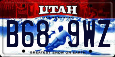 UT license plate B689WZ