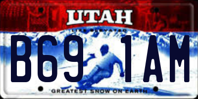 UT license plate B691AM