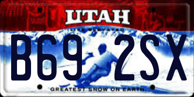 UT license plate B692SX