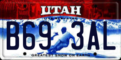 UT license plate B693AL