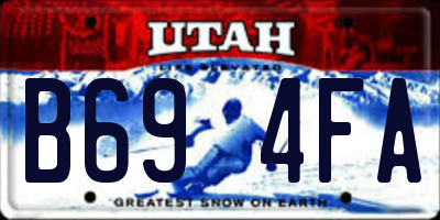 UT license plate B694FA