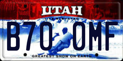 UT license plate B700MF