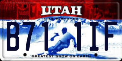 UT license plate B711IF