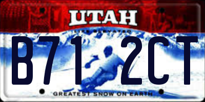 UT license plate B712CT