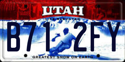UT license plate B712FY