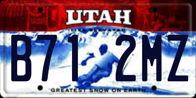 UT license plate B712MZ