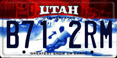 UT license plate B712RM