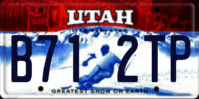 UT license plate B712TP