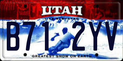 UT license plate B712YV
