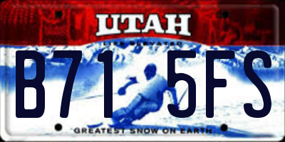 UT license plate B715FS