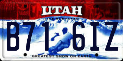 UT license plate B716IZ