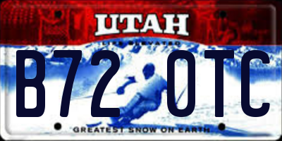 UT license plate B720TC