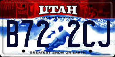 UT license plate B722CJ