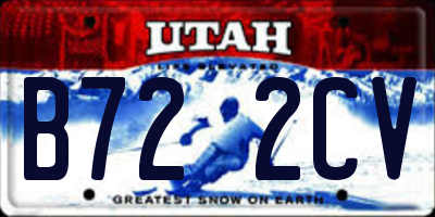 UT license plate B722CV