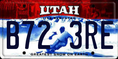 UT license plate B723RE