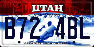 UT license plate B724BL