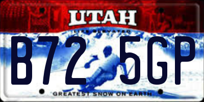 UT license plate B725GP