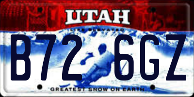 UT license plate B726GZ