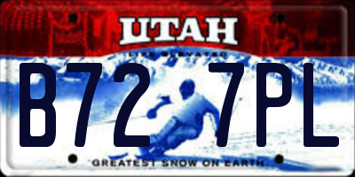 UT license plate B727PL