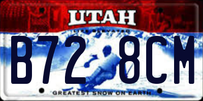 UT license plate B728CM