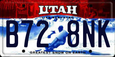 UT license plate B728NK