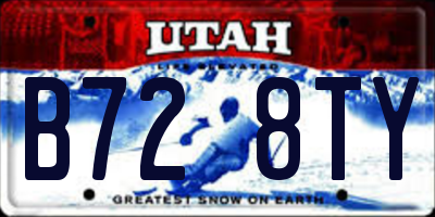 UT license plate B728TY