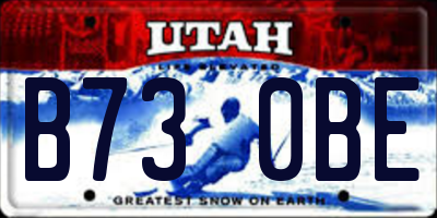 UT license plate B730BE