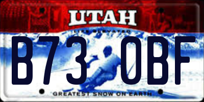 UT license plate B730BF
