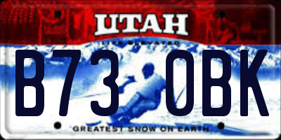 UT license plate B730BK