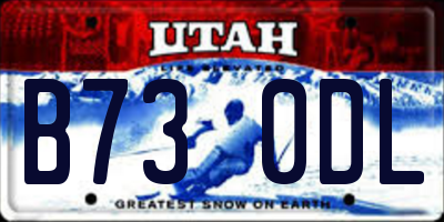 UT license plate B730DL