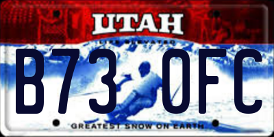 UT license plate B730FC
