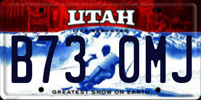 UT license plate B730MJ