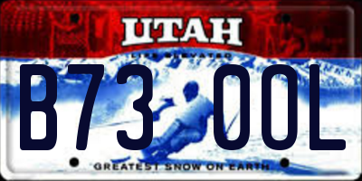 UT license plate B730OL