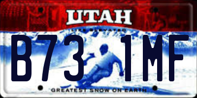 UT license plate B731MF