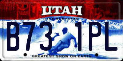 UT license plate B731PL