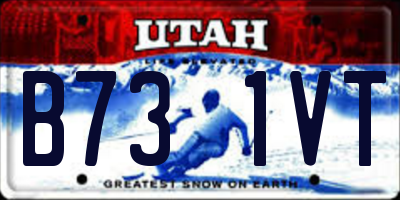 UT license plate B731VT