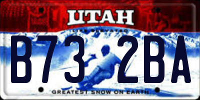 UT license plate B732BA