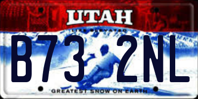 UT license plate B732NL