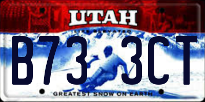UT license plate B733CT