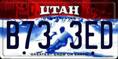 UT license plate B733ED