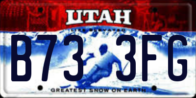 UT license plate B733FG