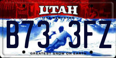 UT license plate B733FZ