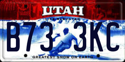 UT license plate B733KC