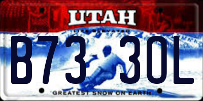 UT license plate B733OL