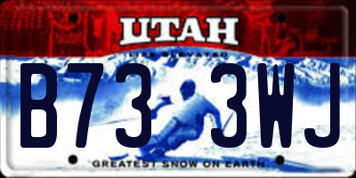 UT license plate B733WJ