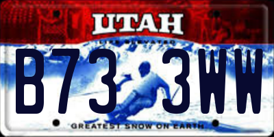 UT license plate B733WW